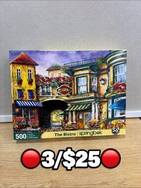 Springbok The Bistro 500 Piece European Cafe Puzzle 🔴3/$25🔴